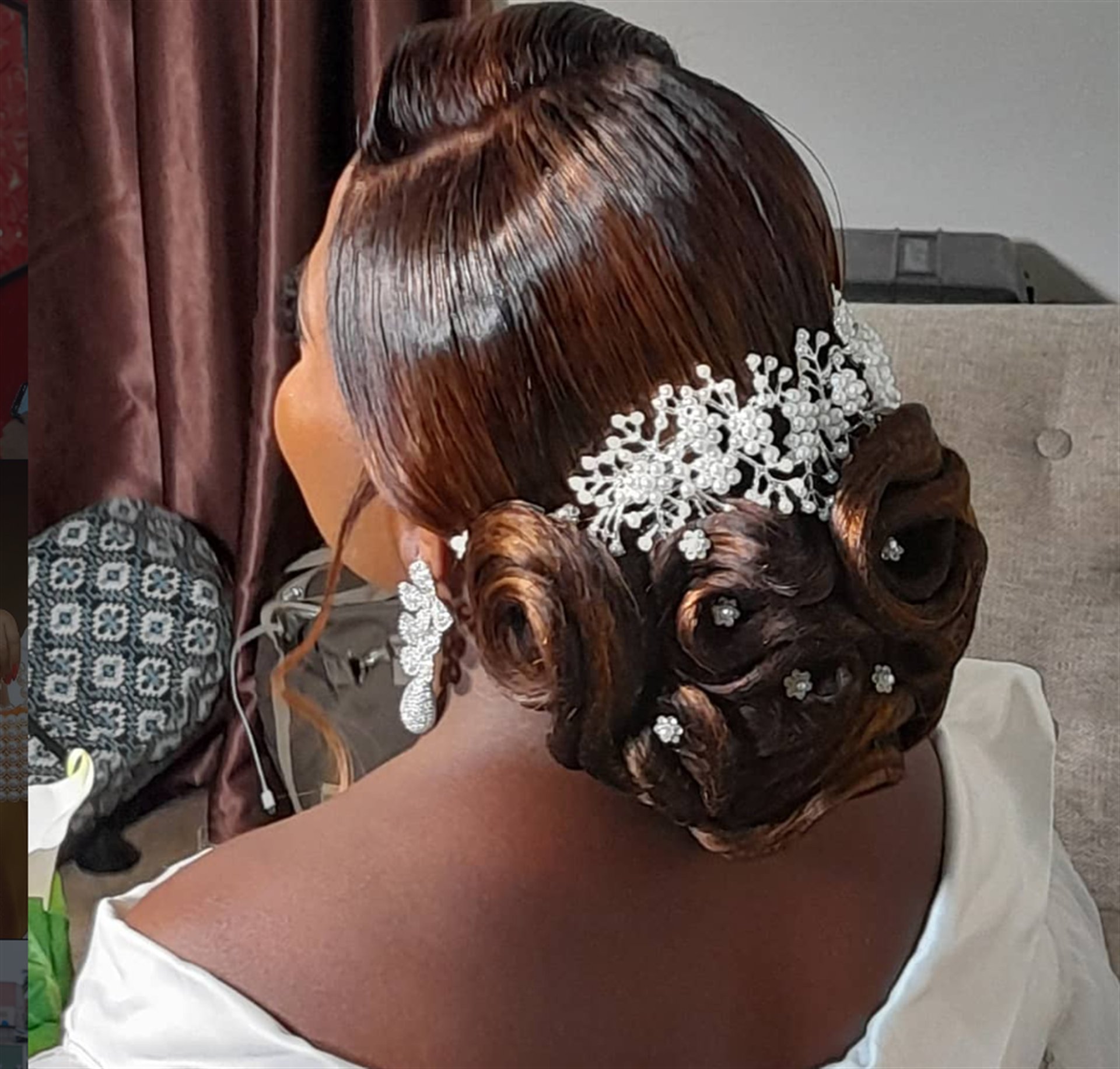 Bridal twisted updo